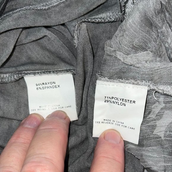 NWT A Touch Of Style - Women Sz XL - 2 Peice Set Grey Tank Top & Grey Lace Top - Picture 16 of 16